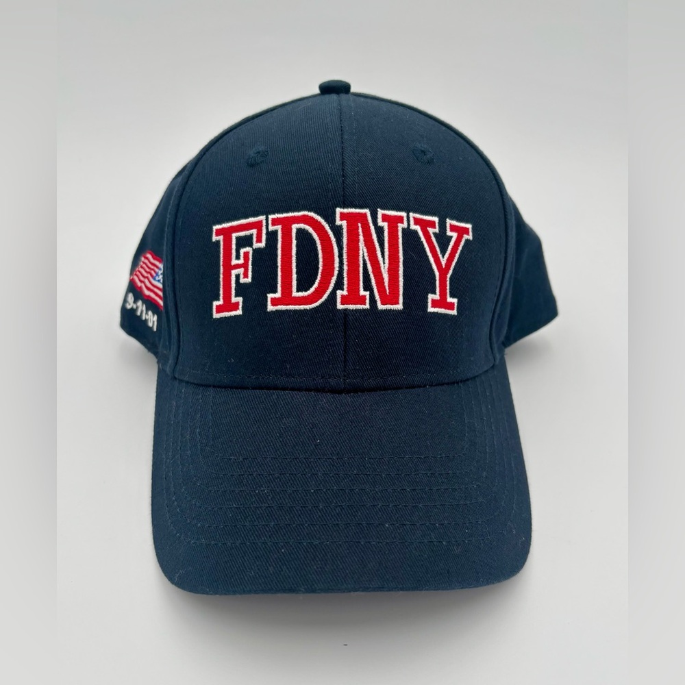 FDNY 9/11 Memorial Navy Baseball Cap Adjustable New York Fire Dept Hat